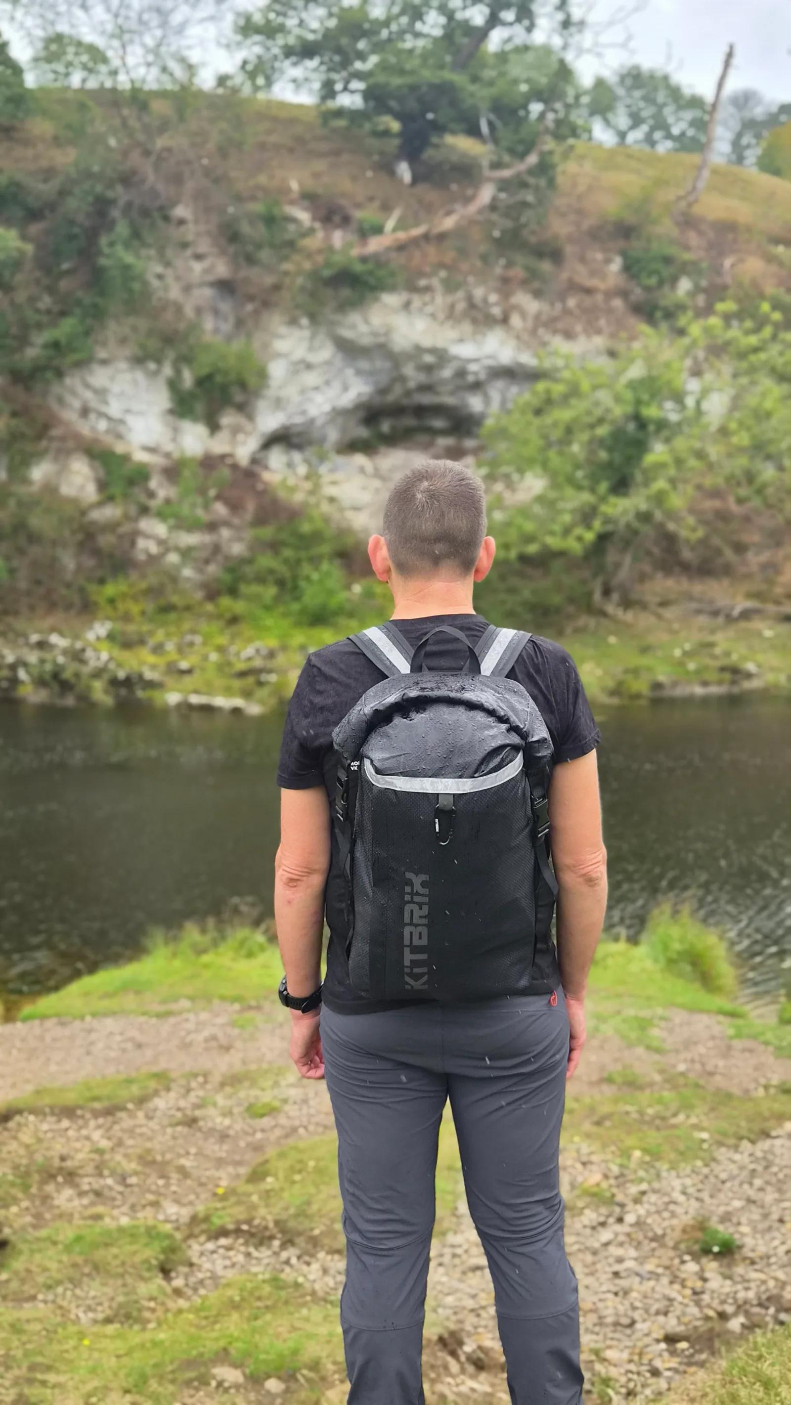 The KitBrix PoKit Daypack showing its water-repellent ripstop outer fabric