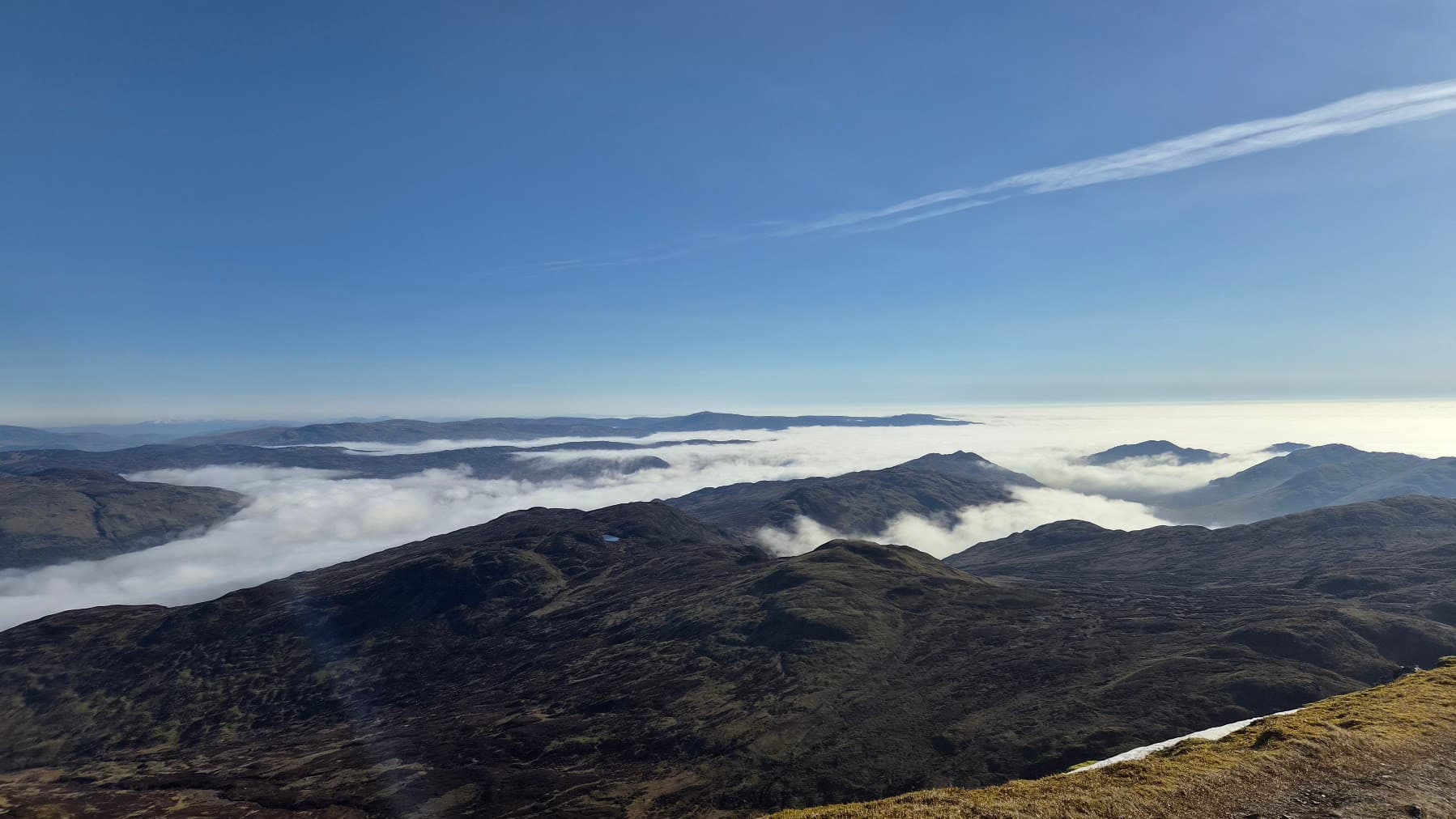 Love a cloud inversion with blue skies above