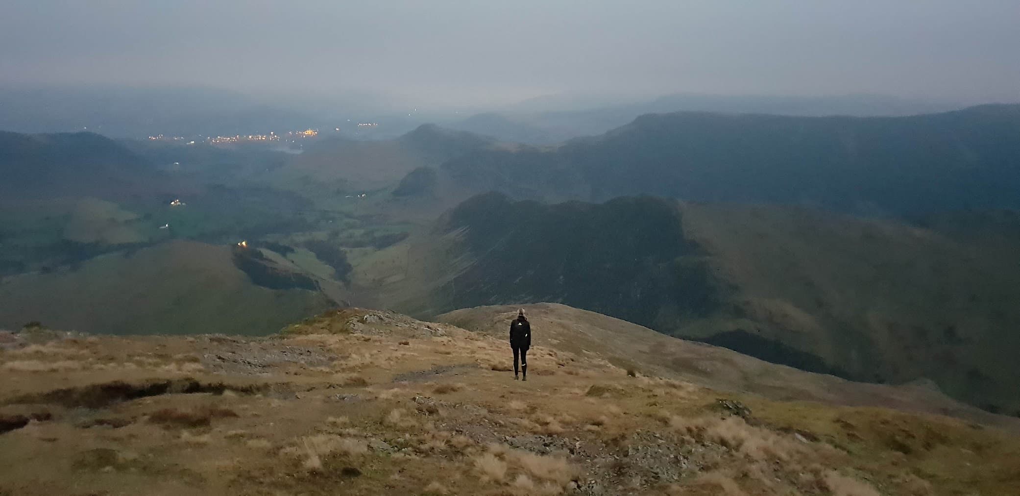 Robinson Climb with Keswick in the distance