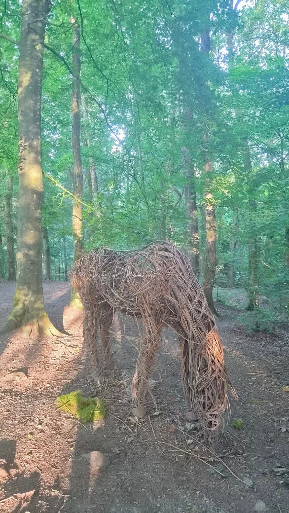 wicker deer in Skipton Woods