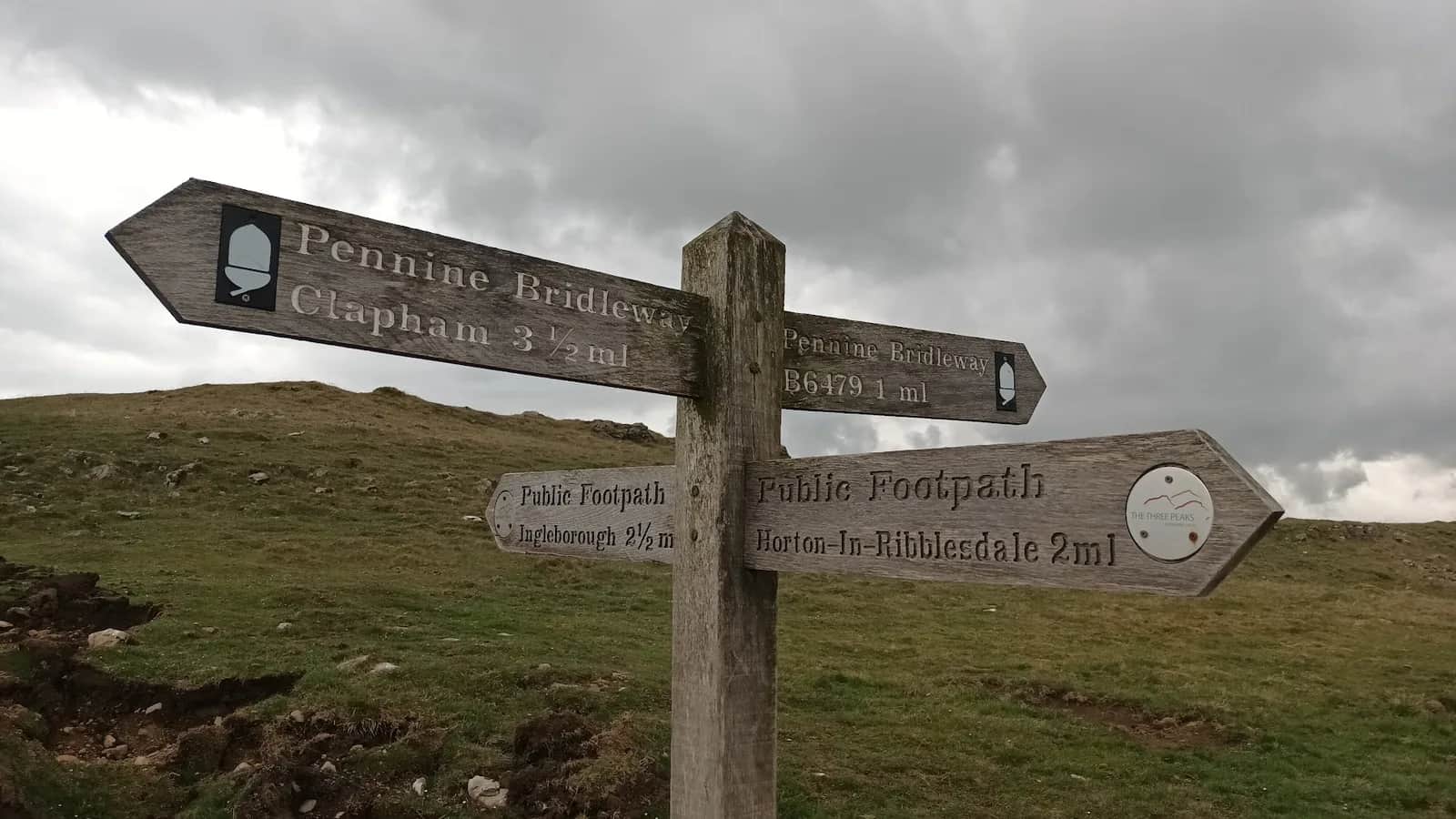 Ingleborough and Little Ingleborough from Ingleton